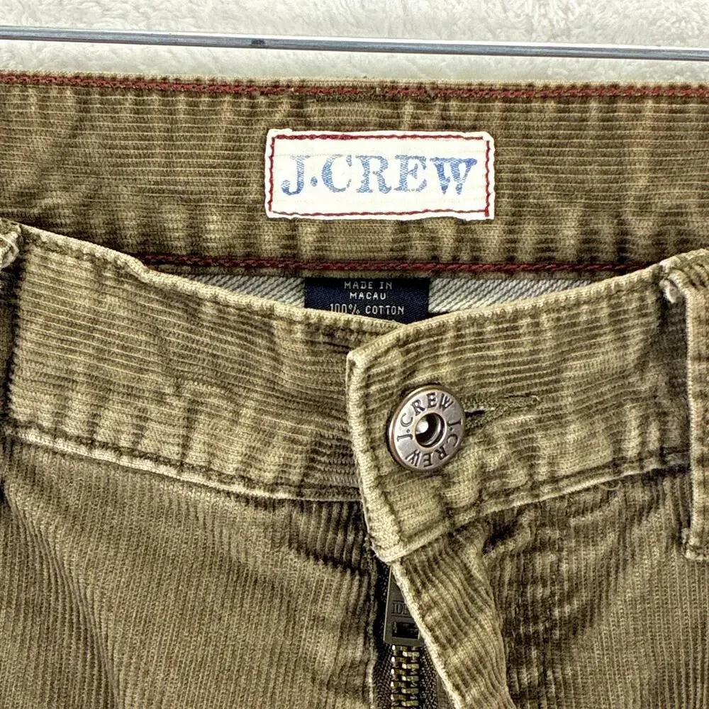 VTG J.Crew Pants Mens 34x30 (36x32) Brown Faded Corduroy Baggy Preppy Skate 90s